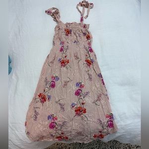 Love stitch knee length dress pink